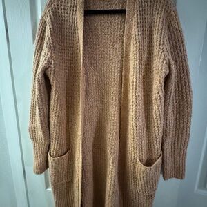 Jessica Simpson Cozy Rose Pink/Peach Knit Open-Front Cardigan